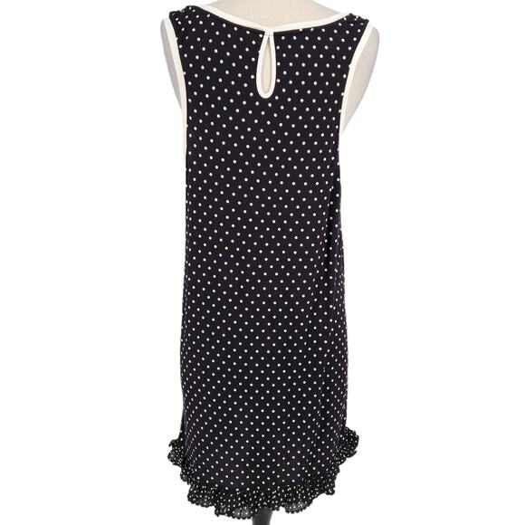 Kate Spade Polka Dot Sleep Dress Nightgown Black White Size Medium - Picture 5 of 6